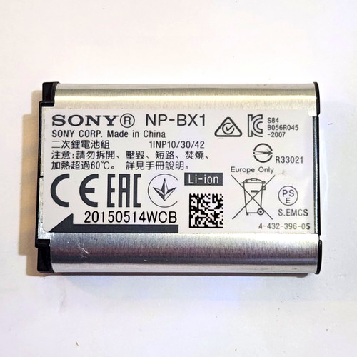 Sony bx1 ion battery - np-bx1, li-ion