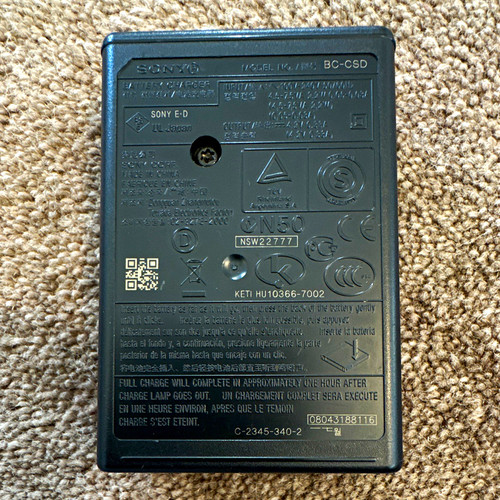 Sony csd rapid charge ac - sony, bc-csd