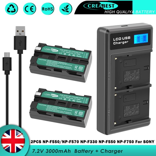 F550 battery dual - 2×, np-f550