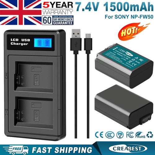 Fw50 battery fast - np-fw50,